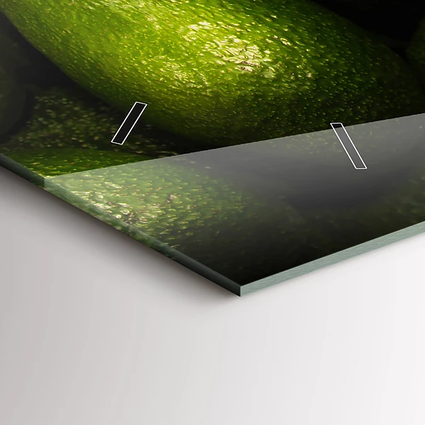 Horizontale Uhr Avocado