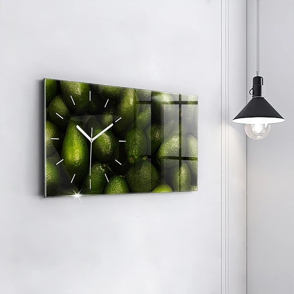 Horizontale Uhr Avocado