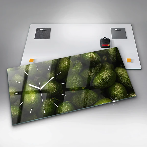 Horizontale Uhr Avocado