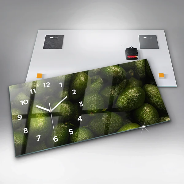Horizontale Uhr Avocado