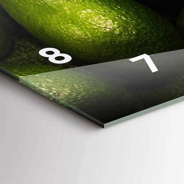 Horizontale Uhr Avocado
