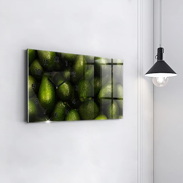 Horizontale Uhr Avocado