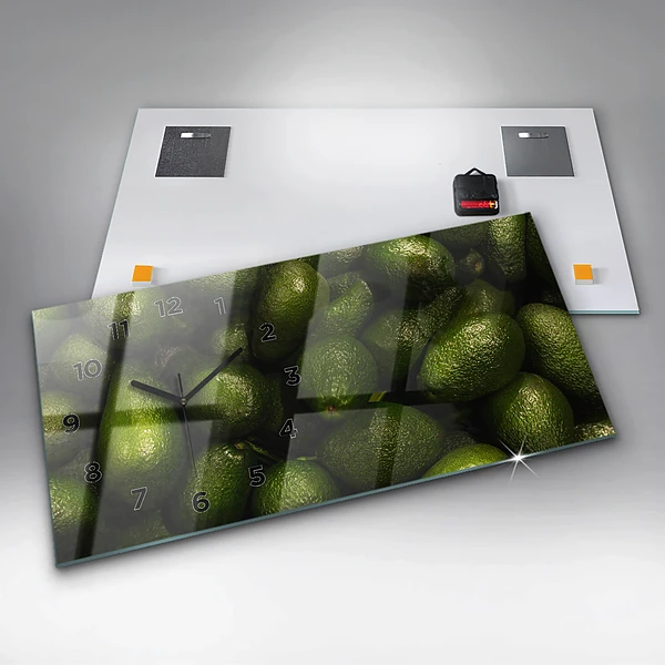 Horizontale Uhr Avocado