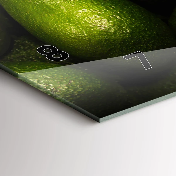 Horizontale Uhr Avocado