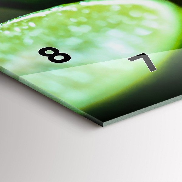 Horizontale Uhr mit motiv Stücke von Kalk