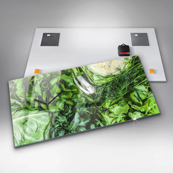 Horizontale Uhr mit motiv Grünes Gemüse