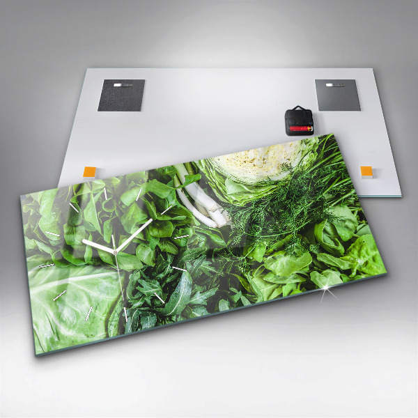 Horizontale Uhr mit motiv Grünes Gemüse