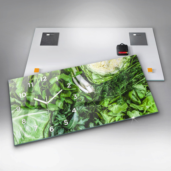 Horizontale Uhr mit motiv Grünes Gemüse