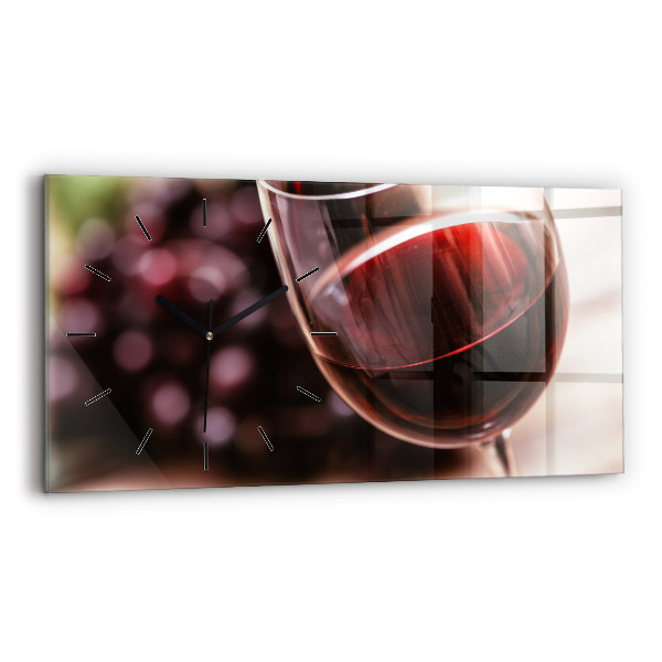 Horizontale Uhr Glas Rotwein