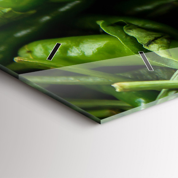 Horizontale Uhr mit motiv Grüner Pfeffer