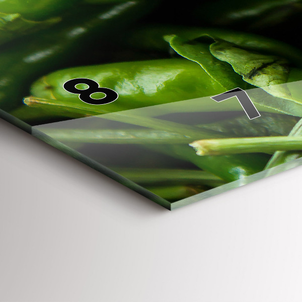 Horizontale Uhr mit motiv Grüner Pfeffer