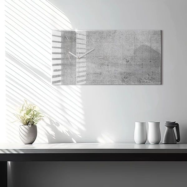 Horizontale Uhr mit motiv Rohe Wand