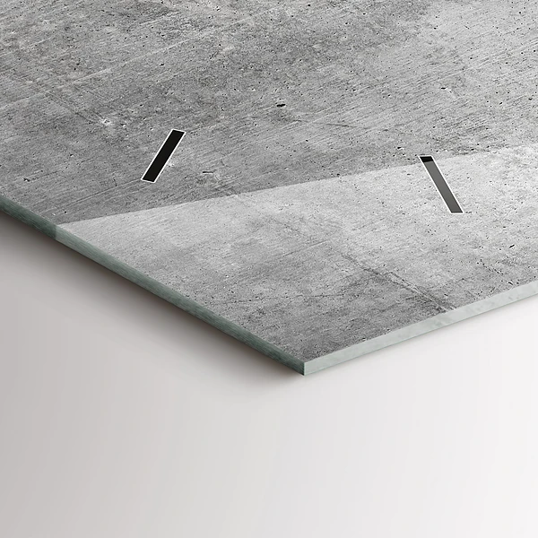 Horizontale Uhr mit motiv Rohe Wand
