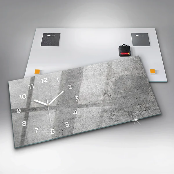 Horizontale Uhr mit motiv Rohe Wand