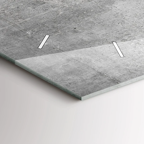 Horizontale Uhr mit motiv Rohe Wand
