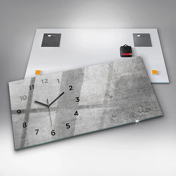 Horizontale Uhr mit motiv Rohe Wand