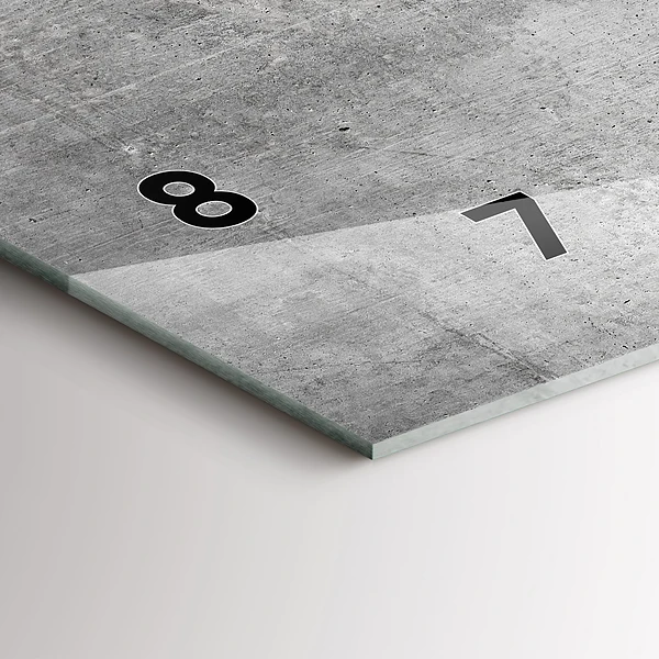 Horizontale Uhr mit motiv Rohe Wand