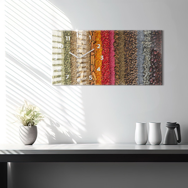 Horizontale Uhr Reihen von Gewürzen