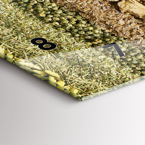 Horizontale Uhr Reihen von Gewürzen