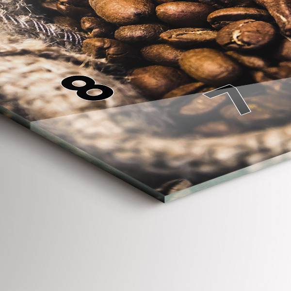 Horizontale Uhr Säcke mit Kaffee