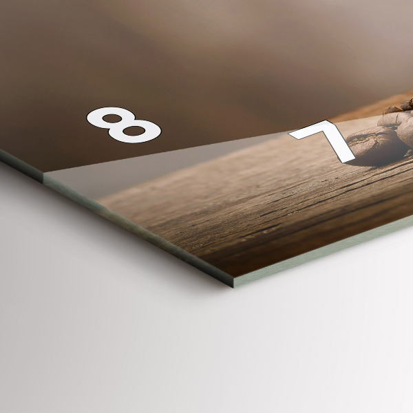 Horizontale Uhr mit motiv Becher mit Kaffee