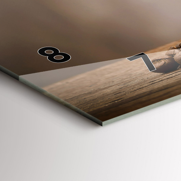 Horizontale Uhr mit motiv Becher mit Kaffee