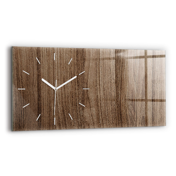 Horizontale Uhr Dunkles Holz