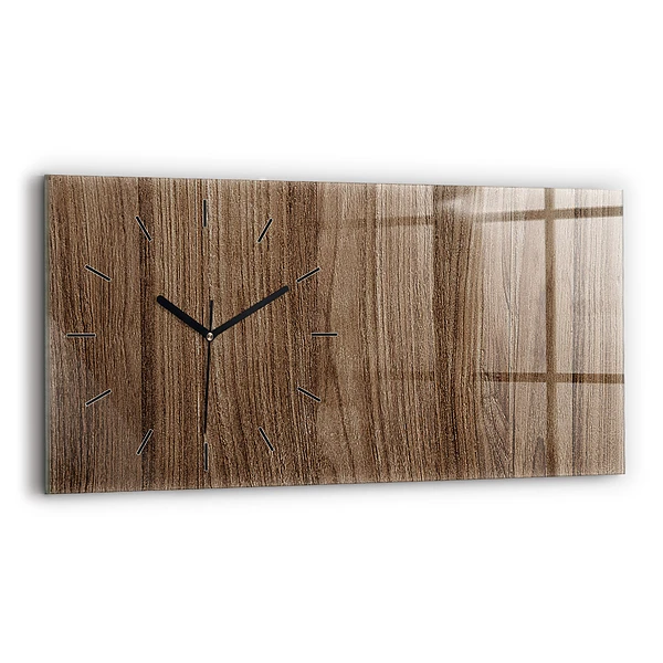 Horizontale Uhr Dunkles Holz