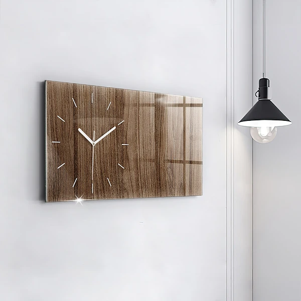 Horizontale Uhr Dunkles Holz