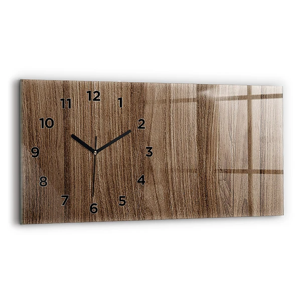Horizontale Uhr Dunkles Holz