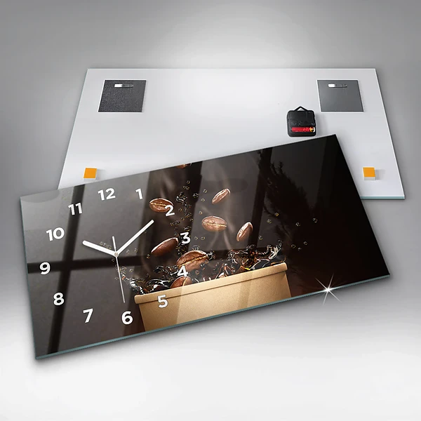 Horizontale Uhr mit motiv Heißer Kaffee