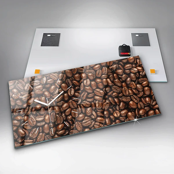 Horizontale Uhr mit motiv Kaffeebohnen