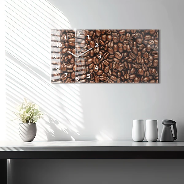 Horizontale Uhr mit motiv Kaffeebohnen