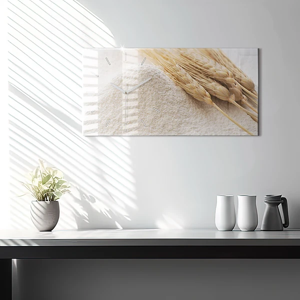 Horizontale Uhr mit motiv Mehl