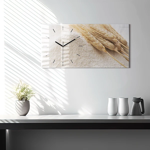 Horizontale Uhr mit motiv Mehl