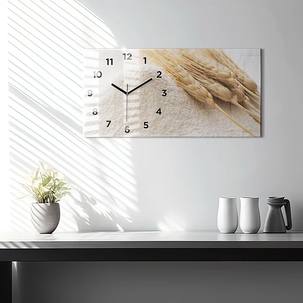Horizontale Uhr mit motiv Mehl