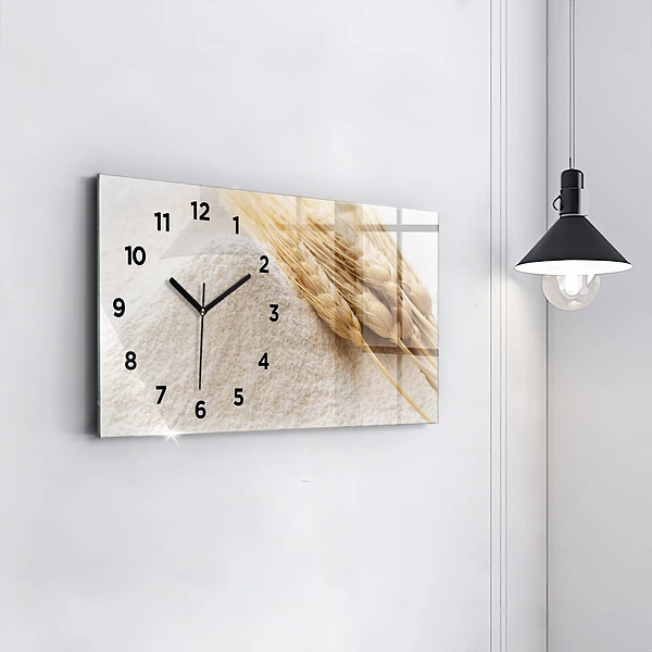 Horizontale Uhr mit motiv Mehl