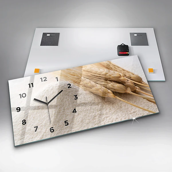 Horizontale Uhr mit motiv Mehl