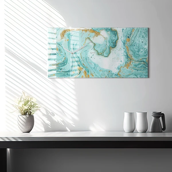 Horizontale Uhr Marmor Textur