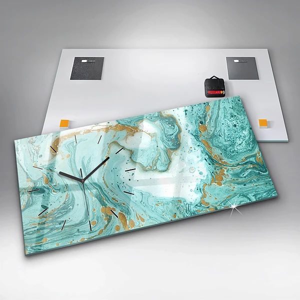 Horizontale Uhr Marmor Textur
