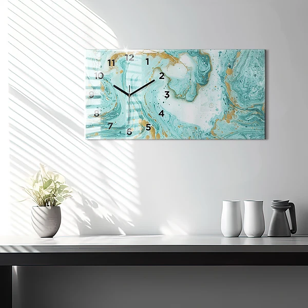 Horizontale Uhr Marmor Textur