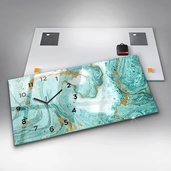 Horizontale Uhr Marmor Textur