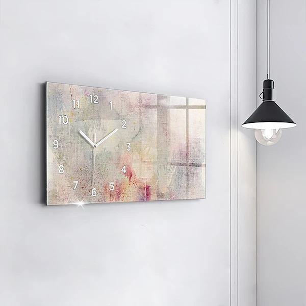 Horizontale Uhr mit motiv Gemalte Abstraktion