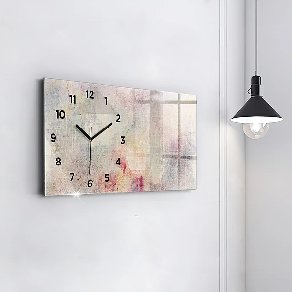 Horizontale Uhr mit motiv Gemalte Abstraktion