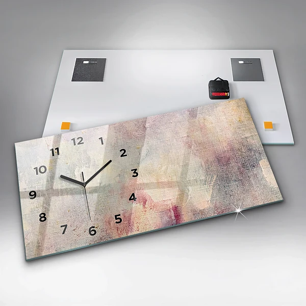 Horizontale Uhr mit motiv Gemalte Abstraktion