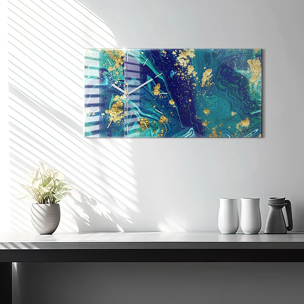 Horizontale Uhr mit motiv Moderne Abstraktion