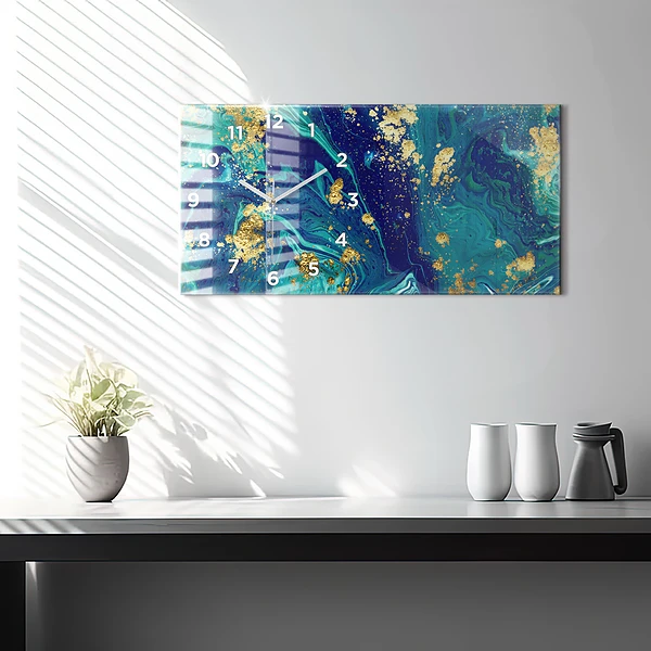 Horizontale Uhr mit motiv Moderne Abstraktion