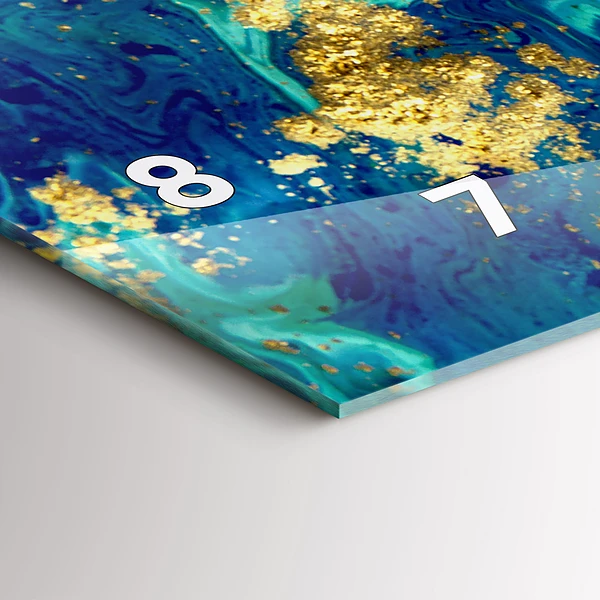 Horizontale Uhr mit motiv Moderne Abstraktion