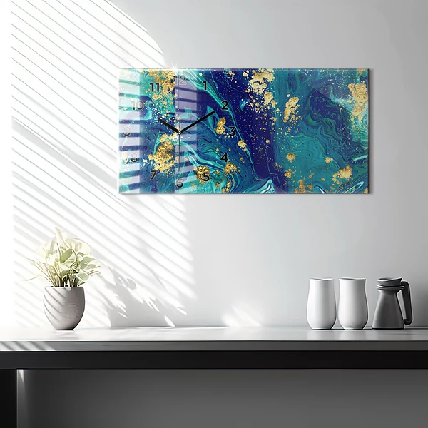Horizontale Uhr mit motiv Moderne Abstraktion