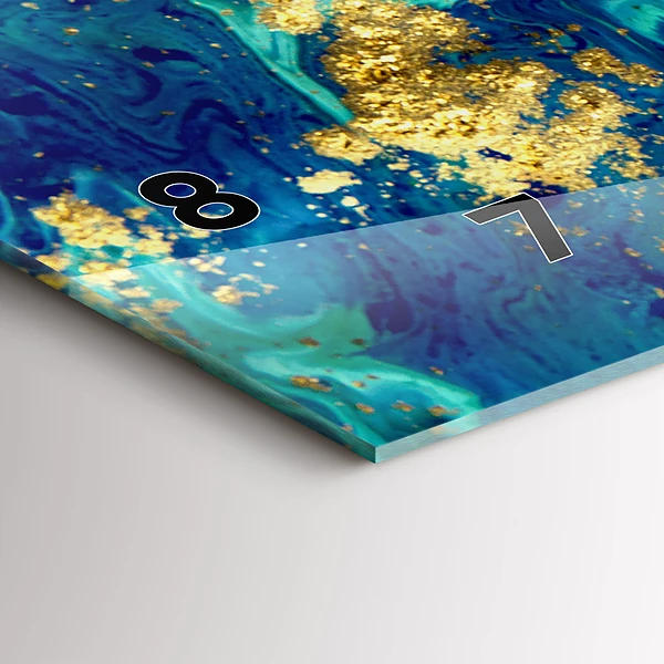 Horizontale Uhr mit motiv Moderne Abstraktion